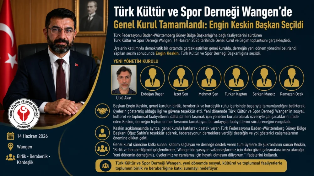ENGİN KESKİN BAŞKAN SEÇİLDİ